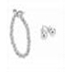 Lauren by Ralph Lauren 2 Piece Silver Bead Bracelet and Earrings Set